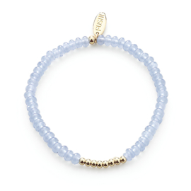 Armbandje van glaskralen | Lichtblauw
