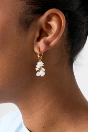 Oorbellen Stone | Wit