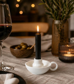 Leeff Candle Holder Chris – Keramieken Kandelaar Wit