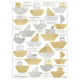 Muurstickers Boten | Grijs