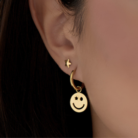 Oorbellen Be Happy Smiley | Zilver