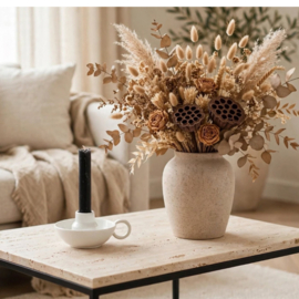 Leeff Candle Holder Chris – Keramieken Kandelaar Wit