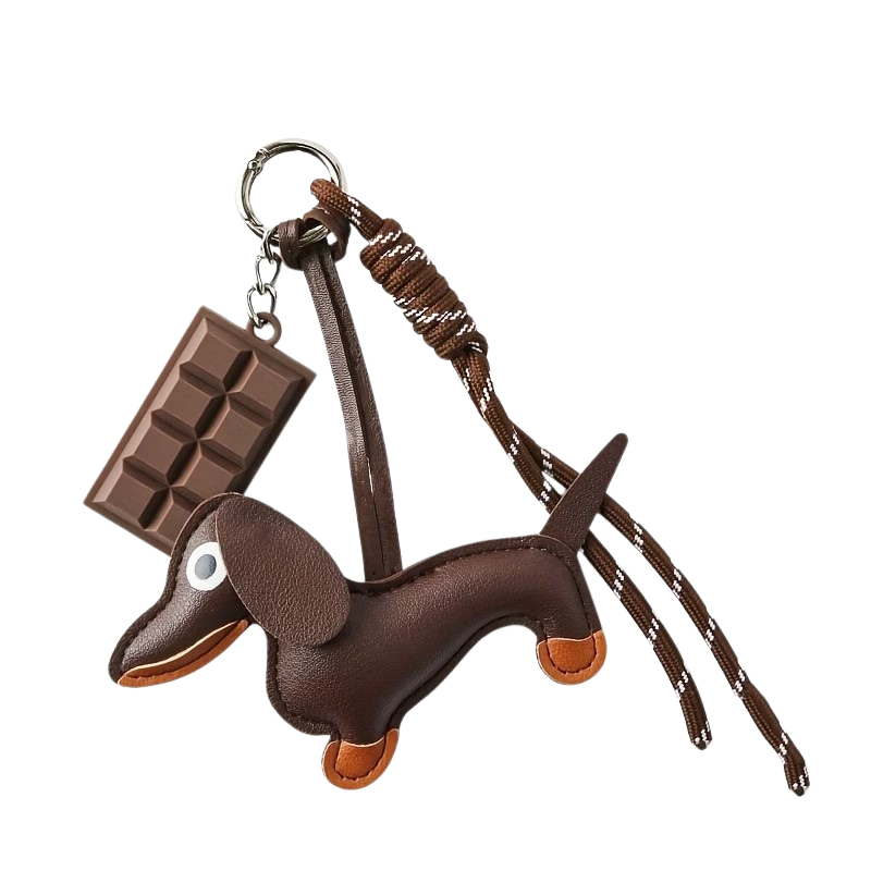 Sleutelhanger Teckel Chocola | Bruin