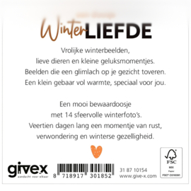Doosje Winter LIEFDE | 14 Kleine Kaartjes met Winterdieren 