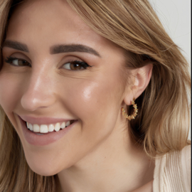 Gouden Sterren Hoops Oorbellen – Stainless Steel