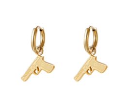 Oorbellen Gun| Goud