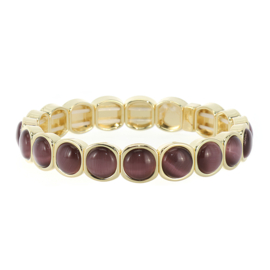 Goudkleurige elastische damesarmband Cisca Grape