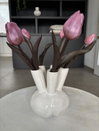 5 Real touch tulpen | Aubergine | 31 cm