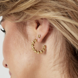 Gouden Sterren Hoops Oorbellen – Stainless Steel
