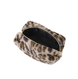 Toilettas Fluffy Leopard | Khaki