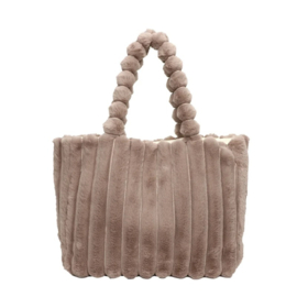Fluffy shopper| taupe
