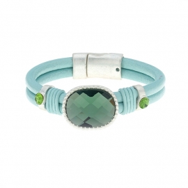 BIBA Armband Blue Zilver