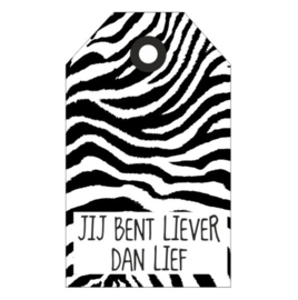 Cadeaulabel Liever dan lief