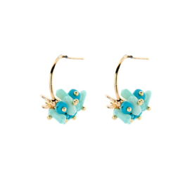Biba oorbellen met turquoise natuursteen