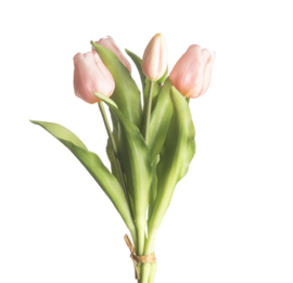 5 Real touch tulpen | L. Pink | 31 cm
