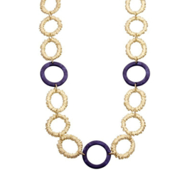 BIBA Statement Ketting Goud & Donkerblauw