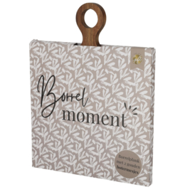 Borrelplank met 2 gouden mesjes