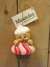 Meander Kersthanger Peperkoek met Cupcake (ca. 9 cm hoog)