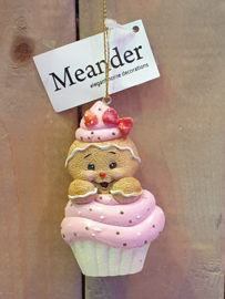 Meander Kersthanger Peperkoek met Cupcake (ca. 9 cm hoog)