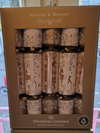Christmas Crackers goud/wit (10 stuks)