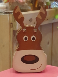 Kerstblik klein Kerstman - Rendier - Sneeuwpop