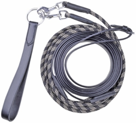 HKM Leather draw reins with cord