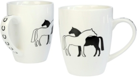 HappyRoss mugs two horses