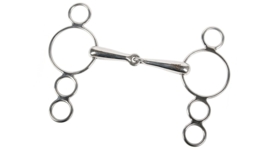 Harry's Horse Ring snaffle with 3 rings