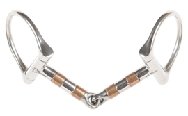 Harry's Horse D-Ring snaffle with copper rollers