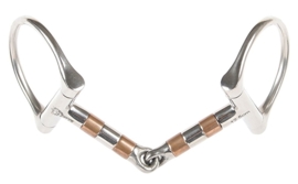 Harry's Horse D-Ring snaffle with copper rollers