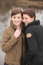 HKM Longitudinal quilt riding jacket -Champagne-