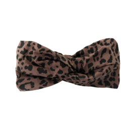 Hair band Twisted Brown Leopard