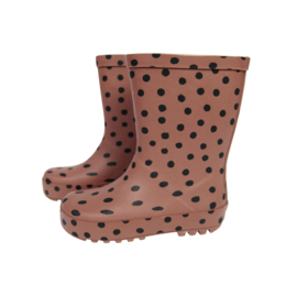 Rainboots DarkPink Dots