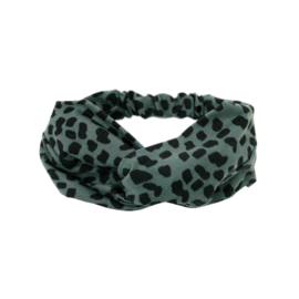 Hair band Twisted SeaGreen Spots