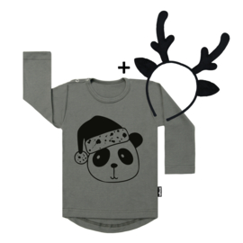 Panda xmasbear + Deer Headband