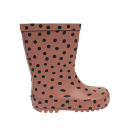 Rainboots DarkPink Dots