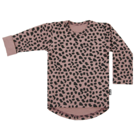 Tee Dark Pink Spots Long