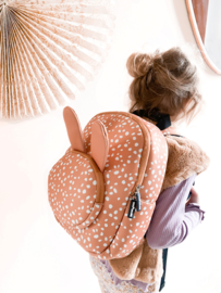 Backpack Bunny Peach Dots Name