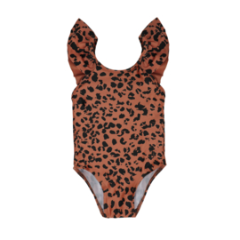 Swimsuit Old Coral Leopard