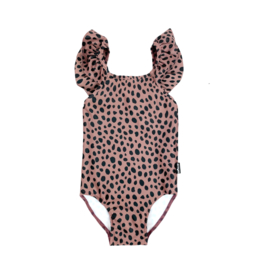 Swimsuit Dark Pink Dalmatian