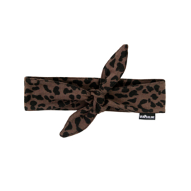 Hair band Bow Brown Leopard