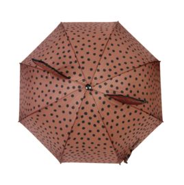 Umbrella Dark Pink Dots met Naam