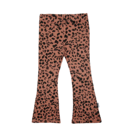 Flared Pants Old Coral Leopard