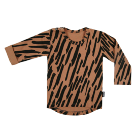 Tee Peach Zebra Long