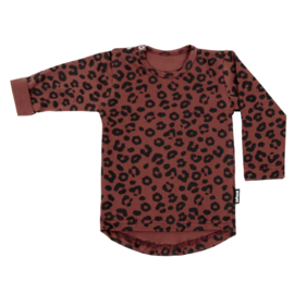 Tee Red Leopard Long