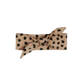 Hair band Bow Nude Black Dots AW21