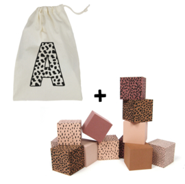 Foam Blocks PINK + Storage Bag Personalised