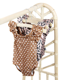 Swimsuit Dark Pink Dalmatian