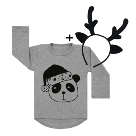 Panda xmasbear + Deer Headband