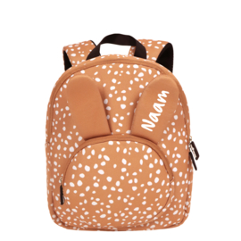 Backpack Bunny Peach Dots Name